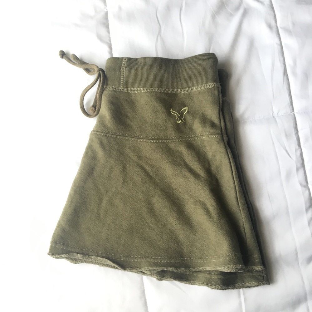 army green skirt